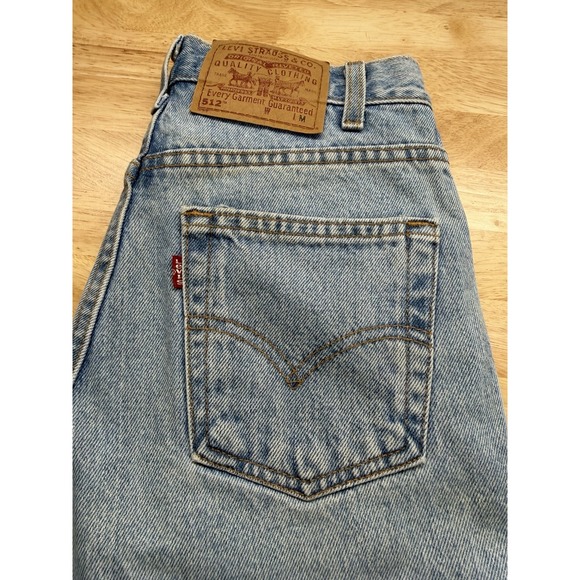 VTG Levi's 512 Junior Denim Blue Jeans Slim Fit Straight Leg USA 7 JR M 27x30.50 - Picture 5 of 12